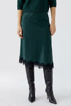 Load image into Gallery viewer, Oui Satin Skirt in Scarab
