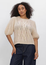 Load image into Gallery viewer, Summum pull puff sleeve sweater cozy cable knit
