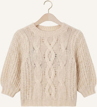 Load image into Gallery viewer, Summum pull puff sleeve sweater cozy cable knit
