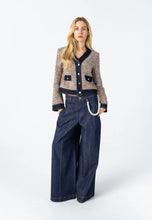 Load image into Gallery viewer, Bouchlé jacket with denim details
