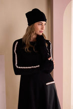Load image into Gallery viewer, High Neck Dress With Print Pocket And Metallic Trim
