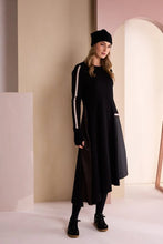 Load image into Gallery viewer, High Neck Dress With Print Pocket And Metallic Trim
