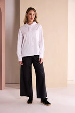 Load image into Gallery viewer, NAYA NAW26110 Bashed Leatherette Look Wide Leg Pull Up Trouser
