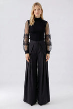 Load image into Gallery viewer, Black Knit with sheer sleeve
