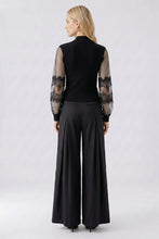 Load image into Gallery viewer, Black Knit with sheer sleeve

