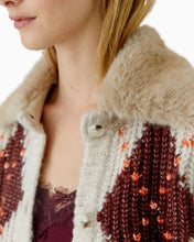 Load image into Gallery viewer, Oui - Cardigan With Faux Fur Collar
