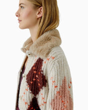 Load image into Gallery viewer, Oui - Cardigan With Faux Fur Collar
