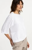 Load image into Gallery viewer, Jersey rib top with short sleeves
