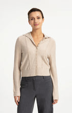Load image into Gallery viewer, Knitted cardigan with high collar and button closure
