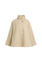 Load image into Gallery viewer, A-line trench jacket with stand collar
