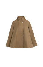 Load image into Gallery viewer, A-line trench jacket with stand collar
